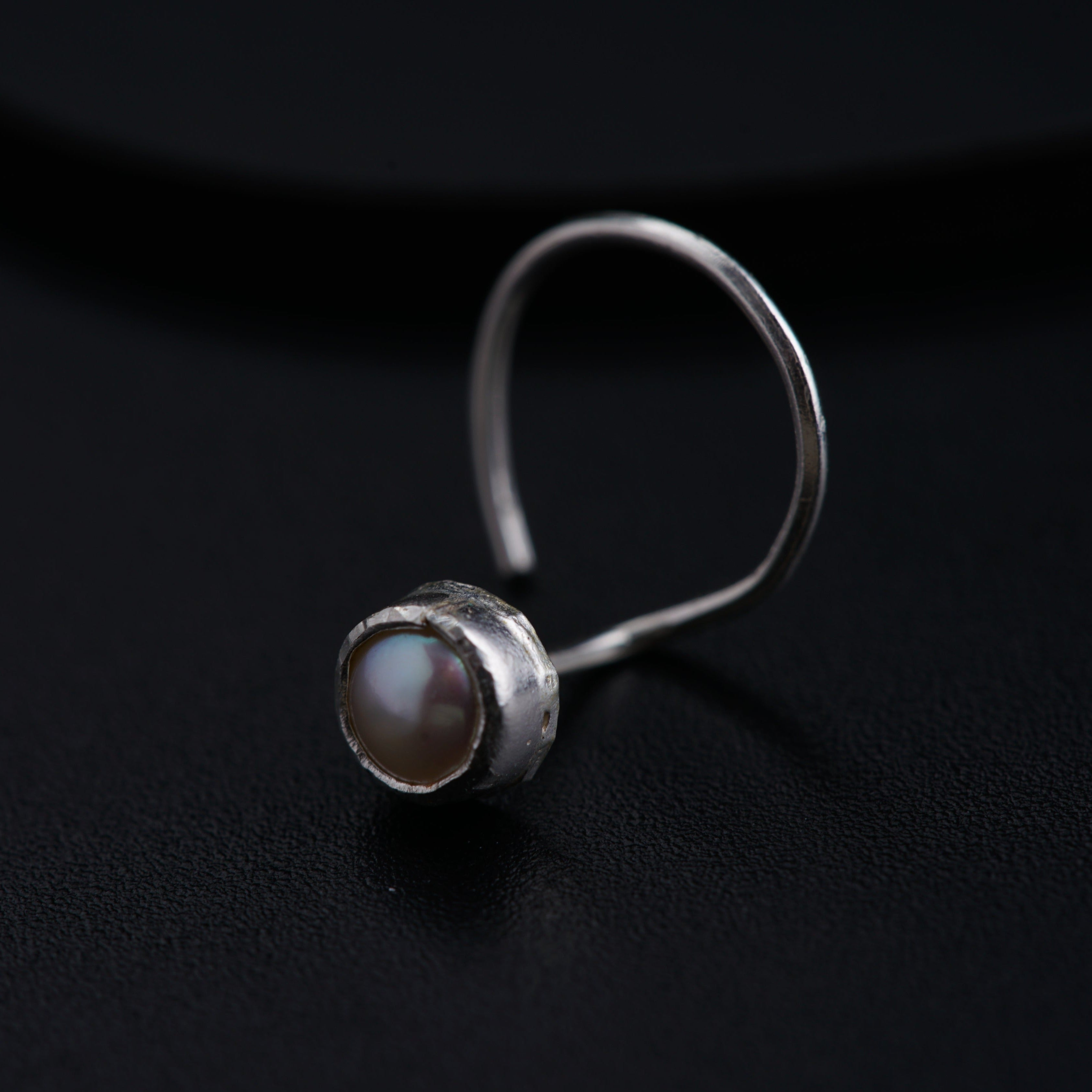Silver Nosepin - Pearl