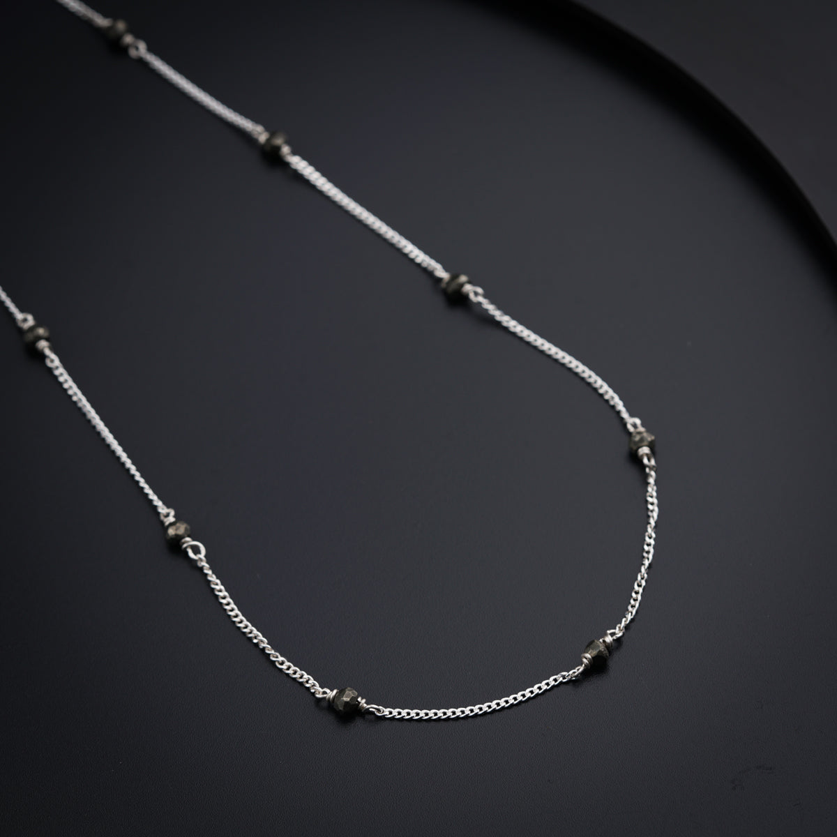 Pyrite Chain - Silver