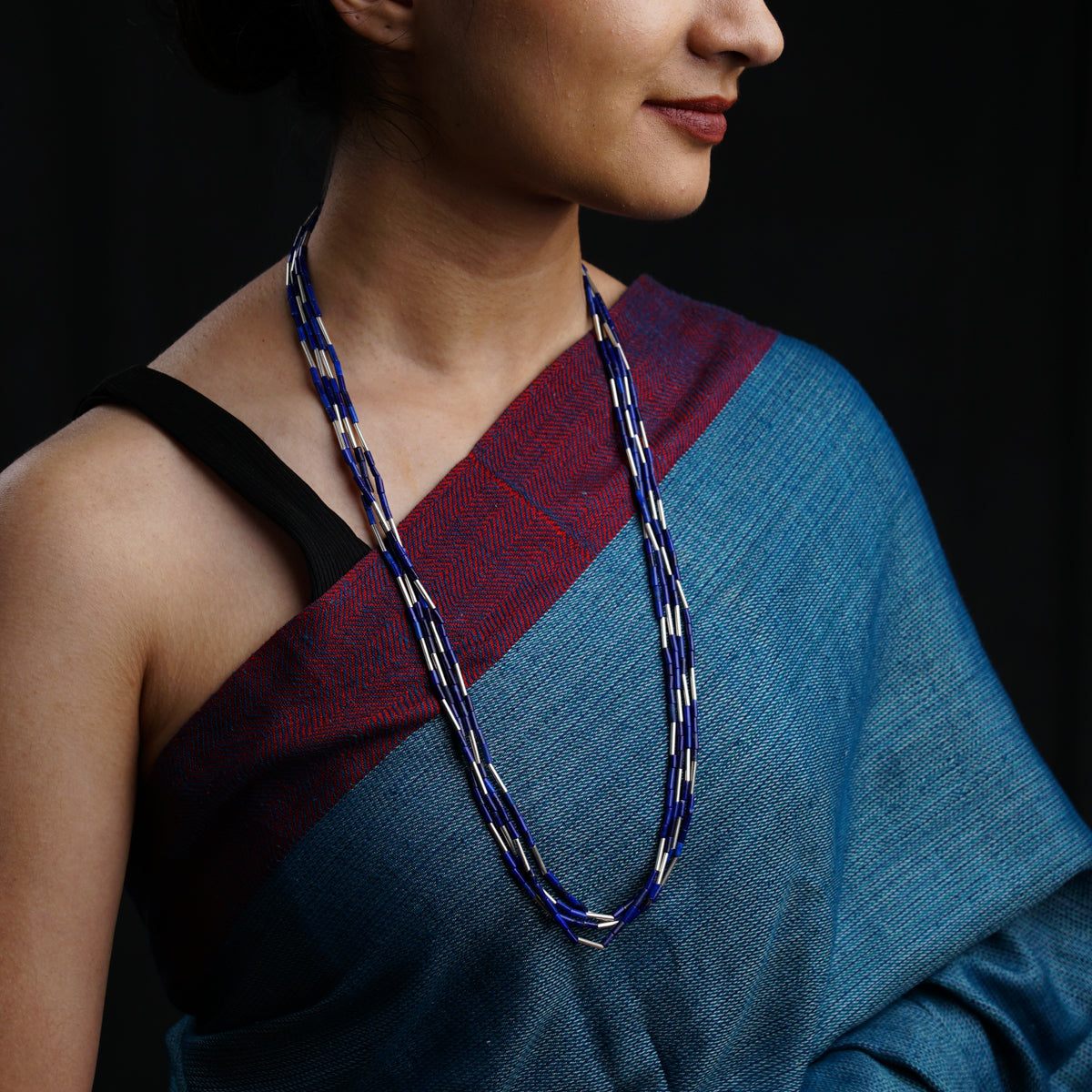 4 Layers Lapis Lazuli Necklace