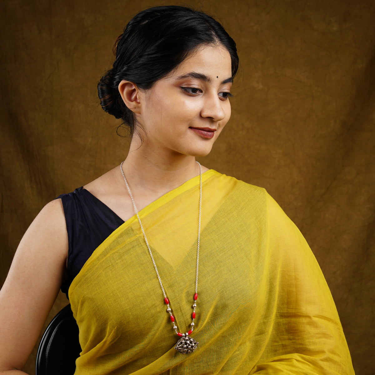Silver Antique Pendant Necklace