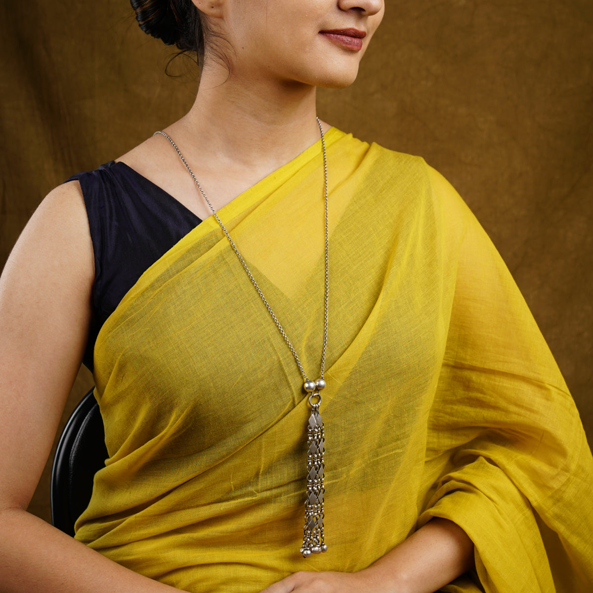 Silver Antique Banjara Pendant Necklace