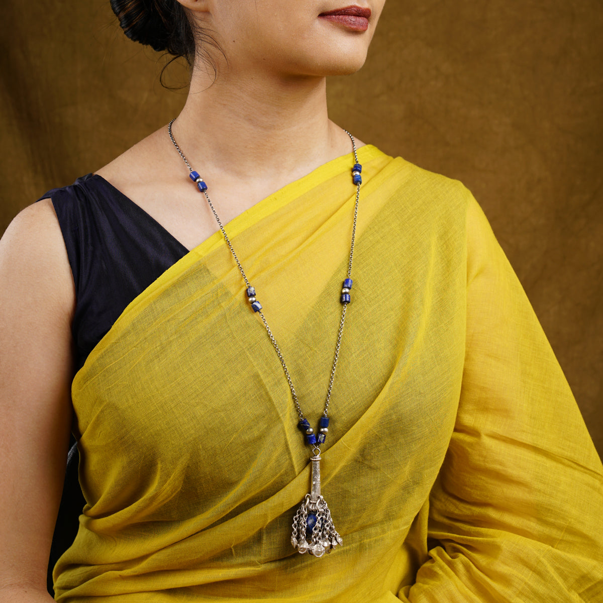 Silver Antique Banjara Pendant Necklace