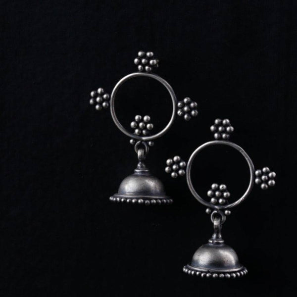 Silver Kudi Hoop Jhumki - Small size