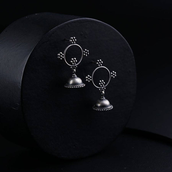 Silver Kudi Hoop Jhumki - Small size