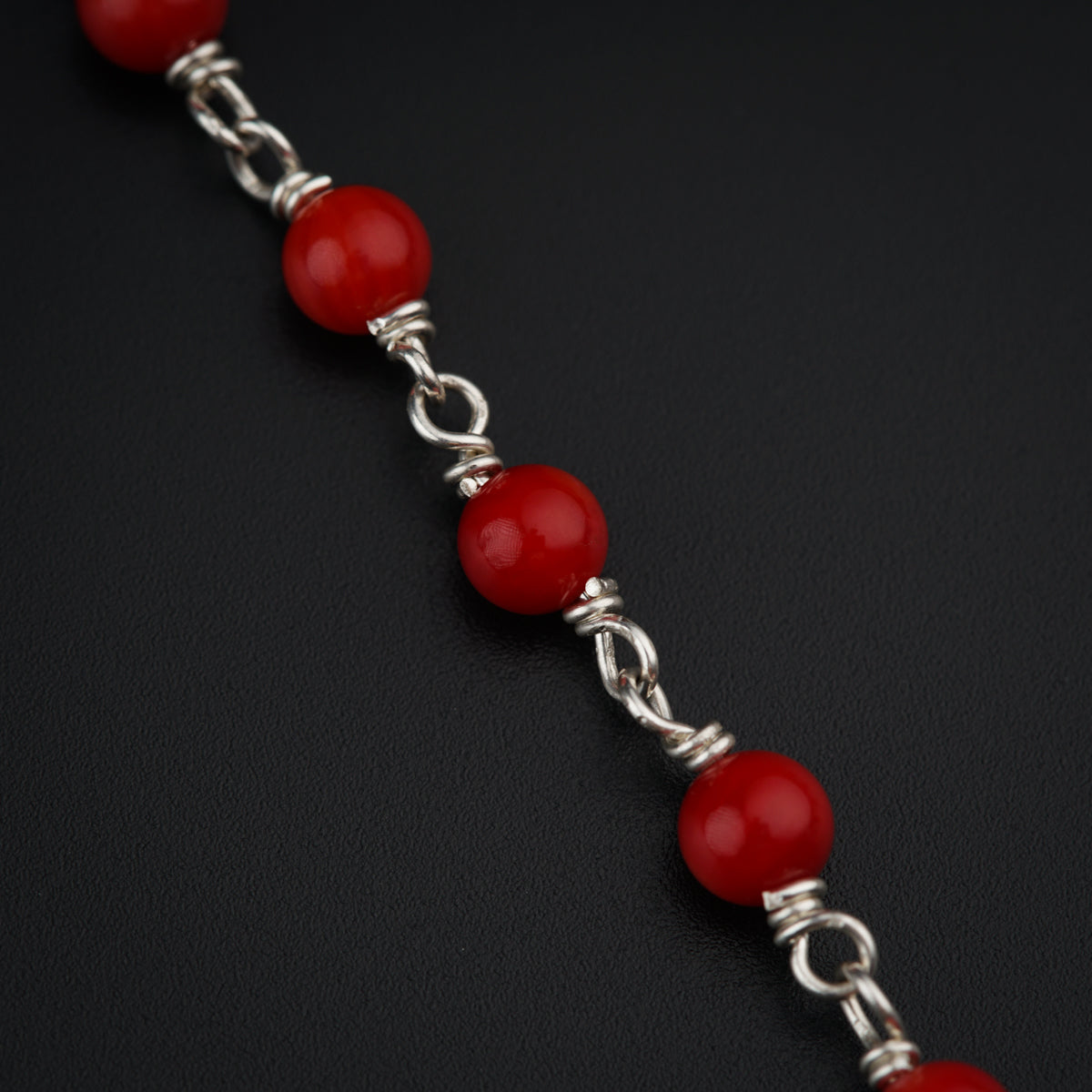 Coral Necklace with Lapis