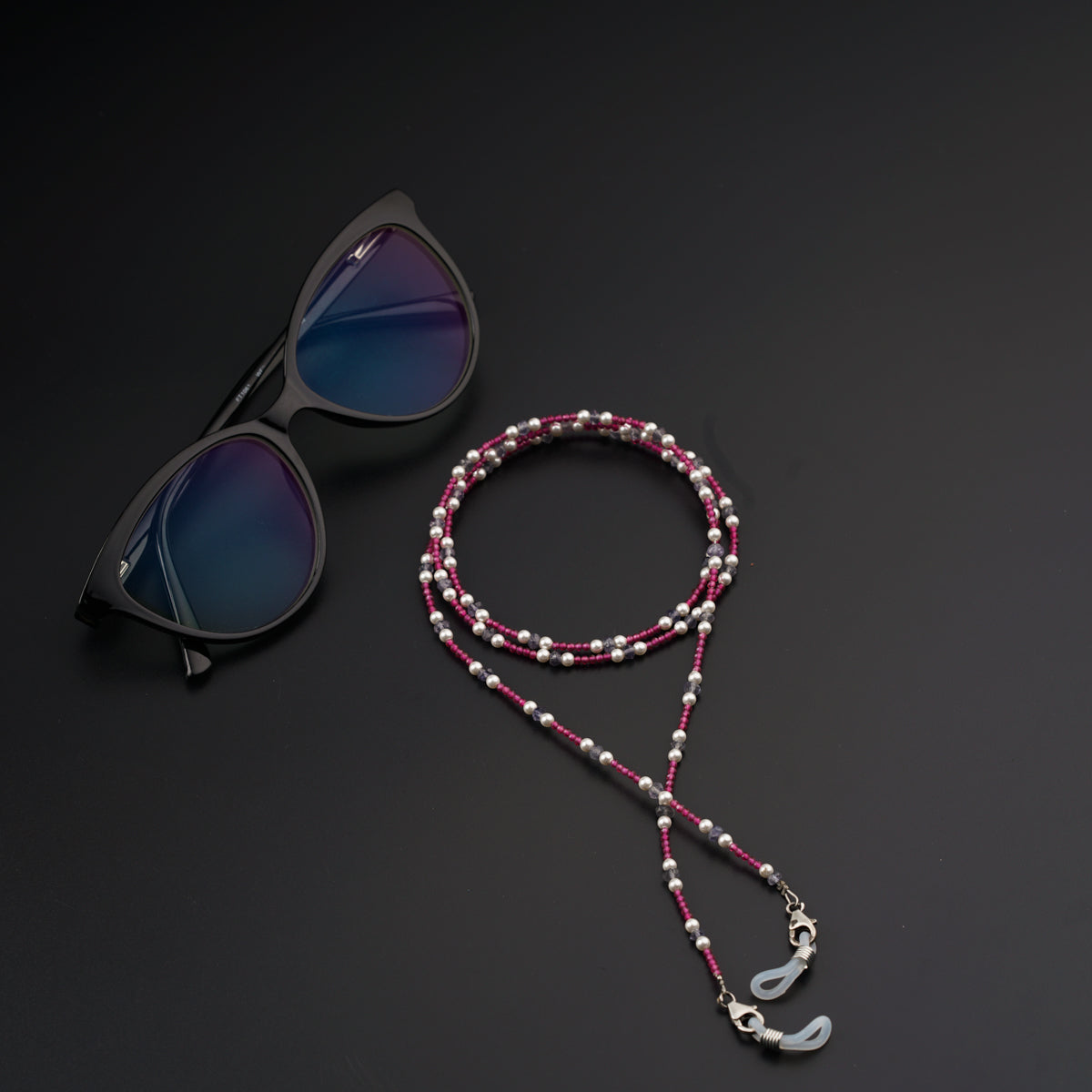 Eyewear Chain with Assorted Stones