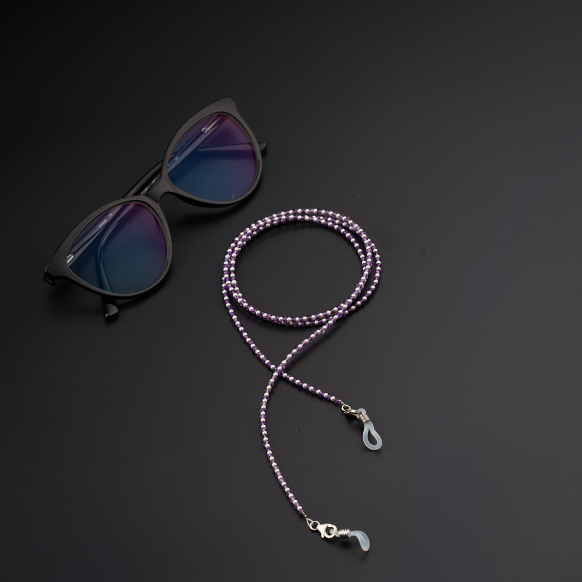 Eyewear Chain with Assorted Stones