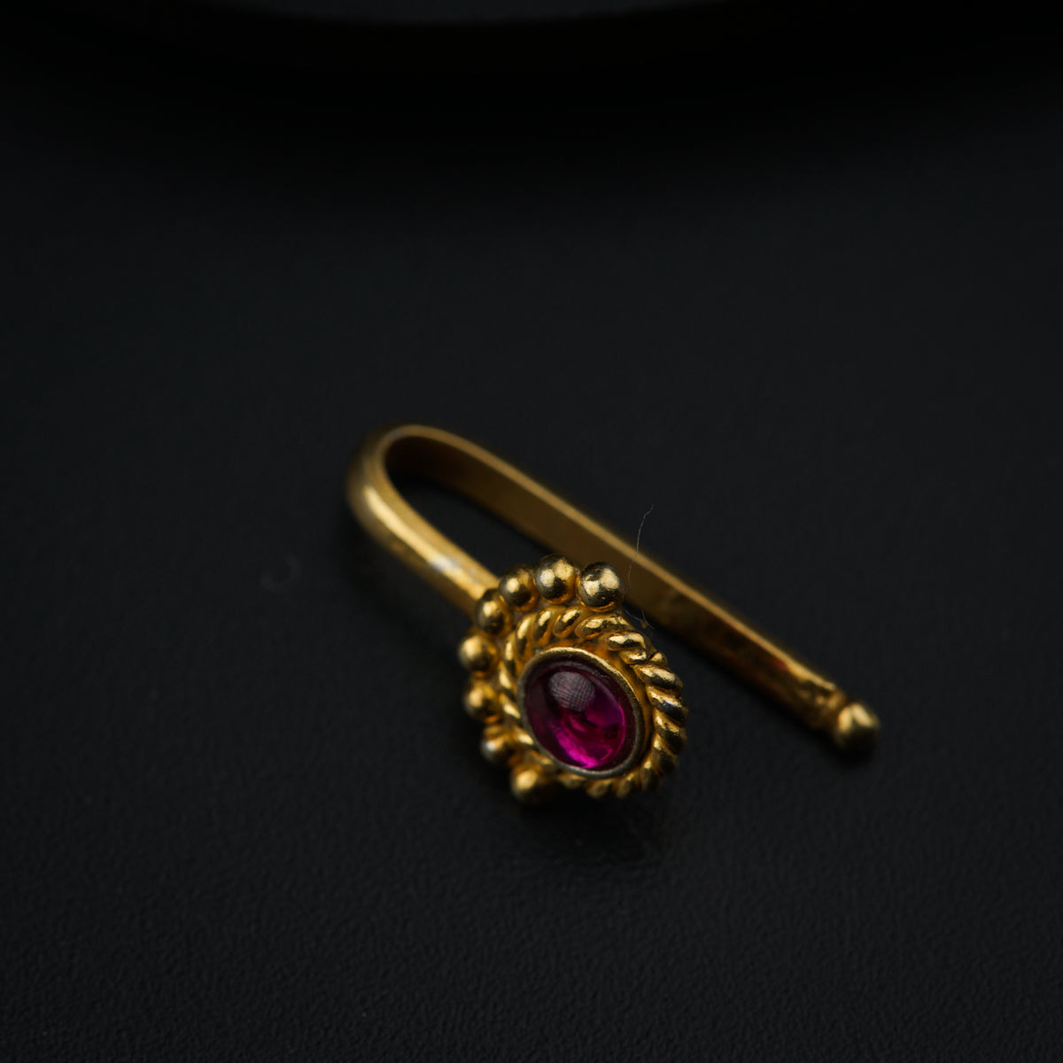 Chandrika Nosepin- Gold Plated, Pierced