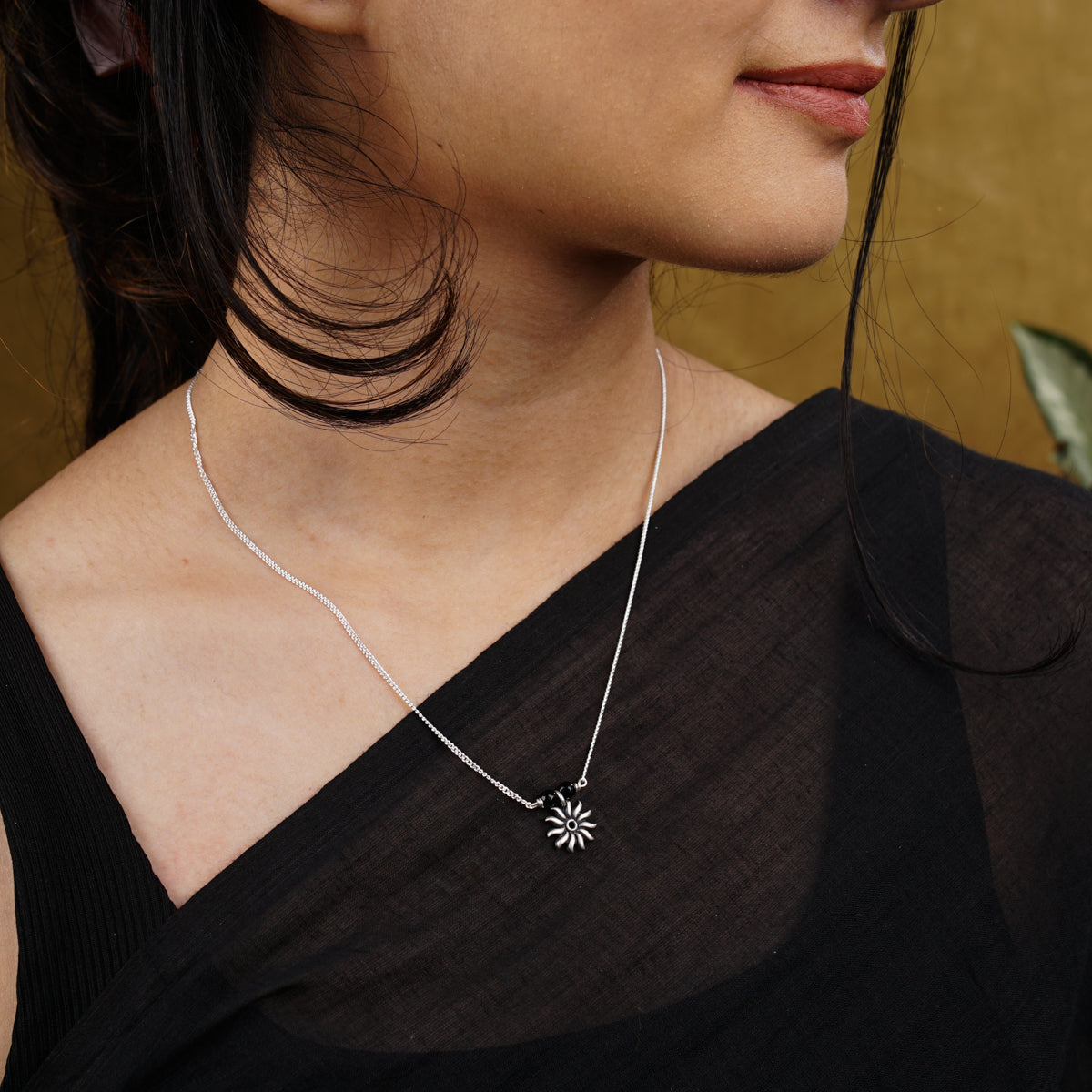 Sun Charm Mangalsutra silver jewelry