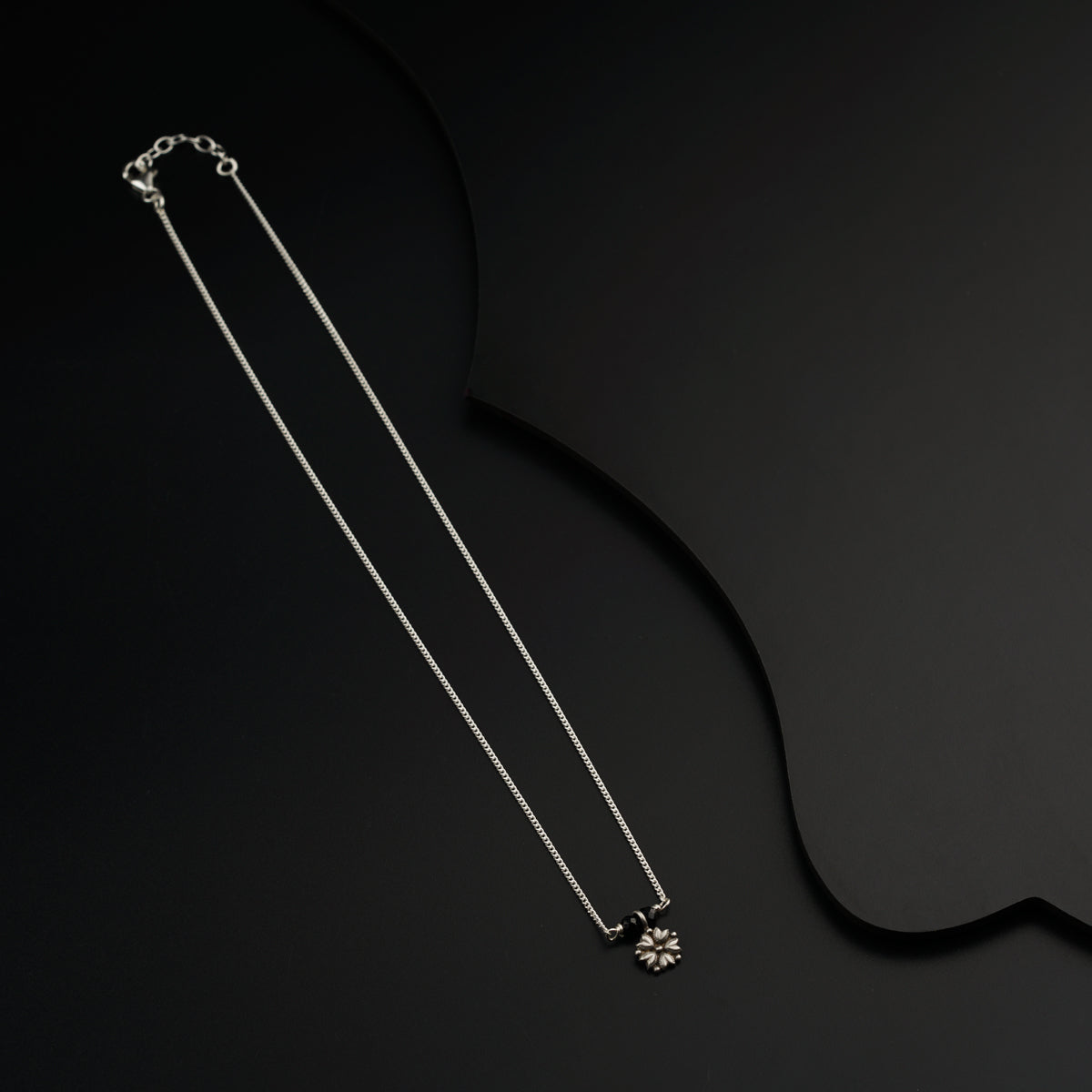 Silver Mangalsutra Mogra necklace for traditional jewelry