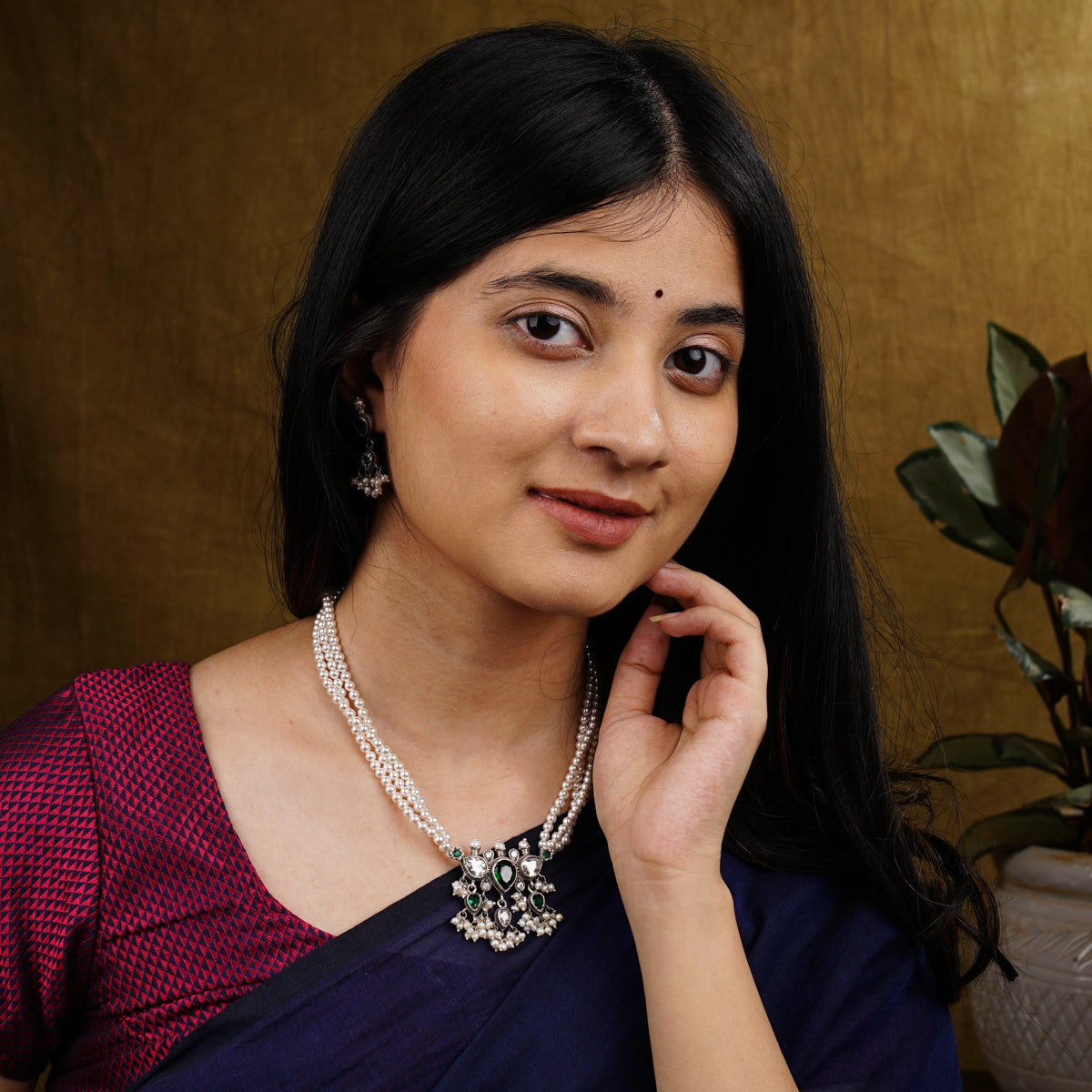 Tanmani Set with High Quality Pearls