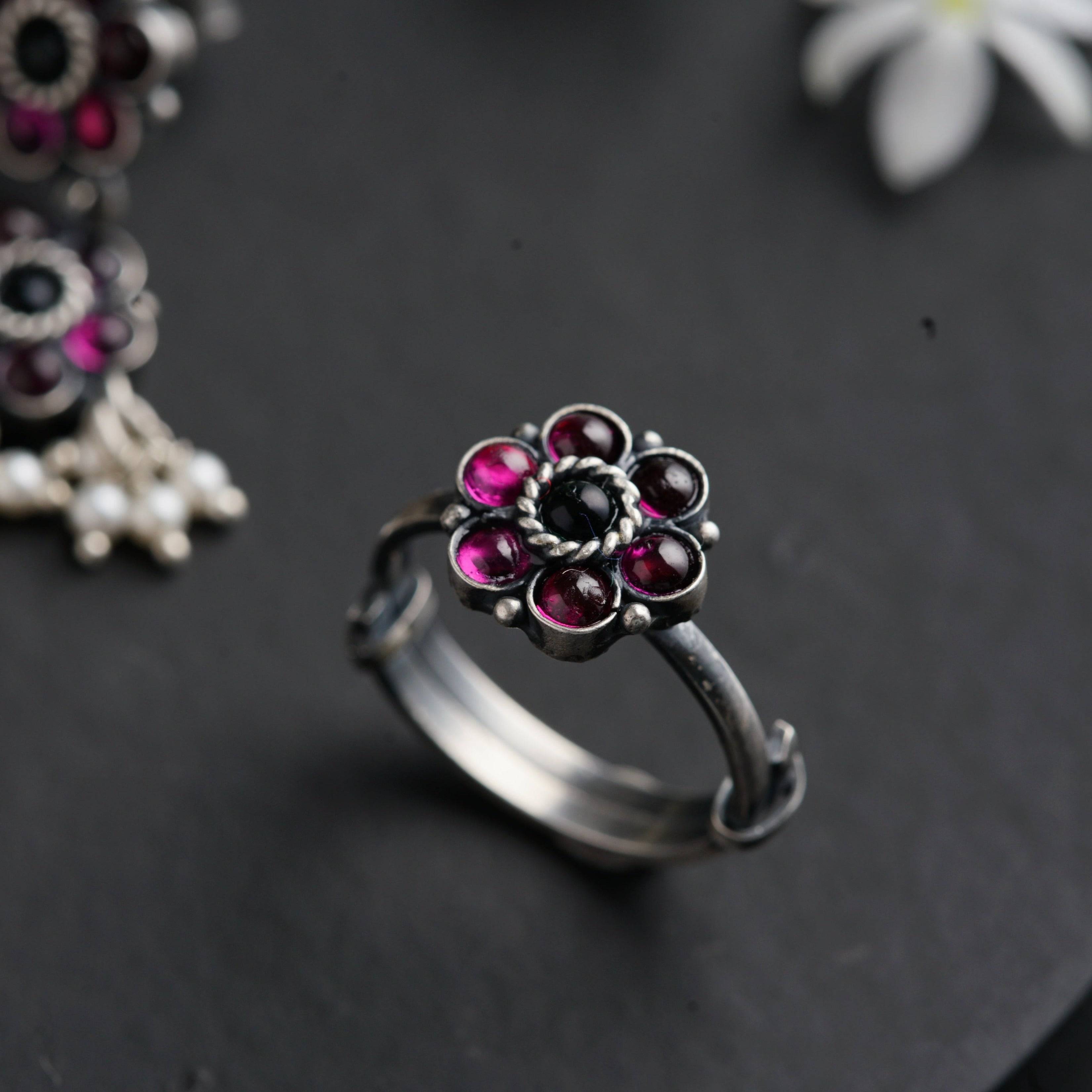 a close up of a ring on a table