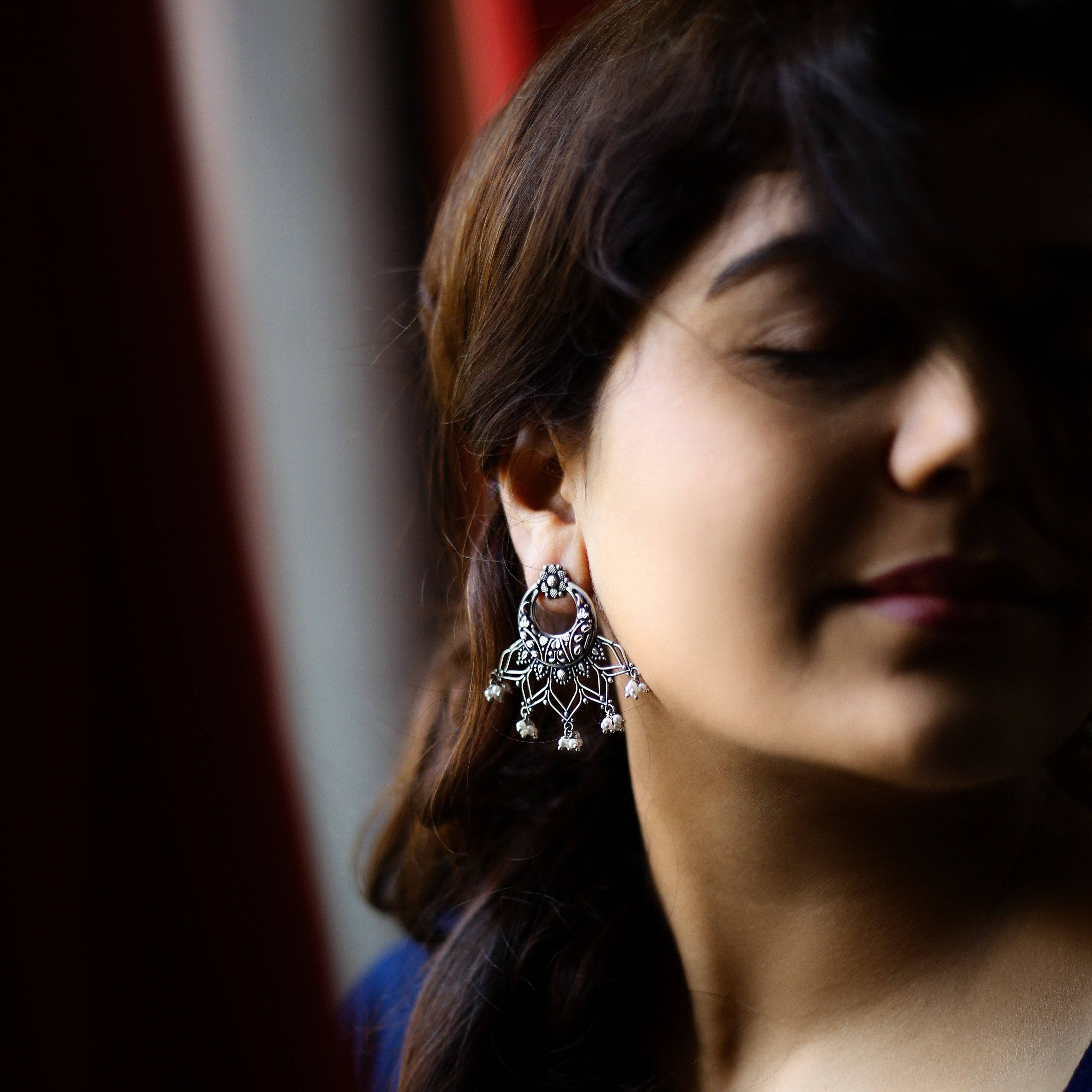 Chandbali (Saleha) | 92.5 Silver | Size : Small