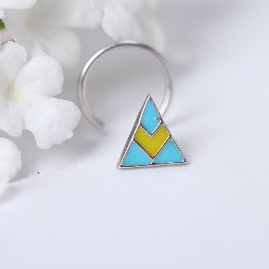 Triangle Nose pin ( Pierced )