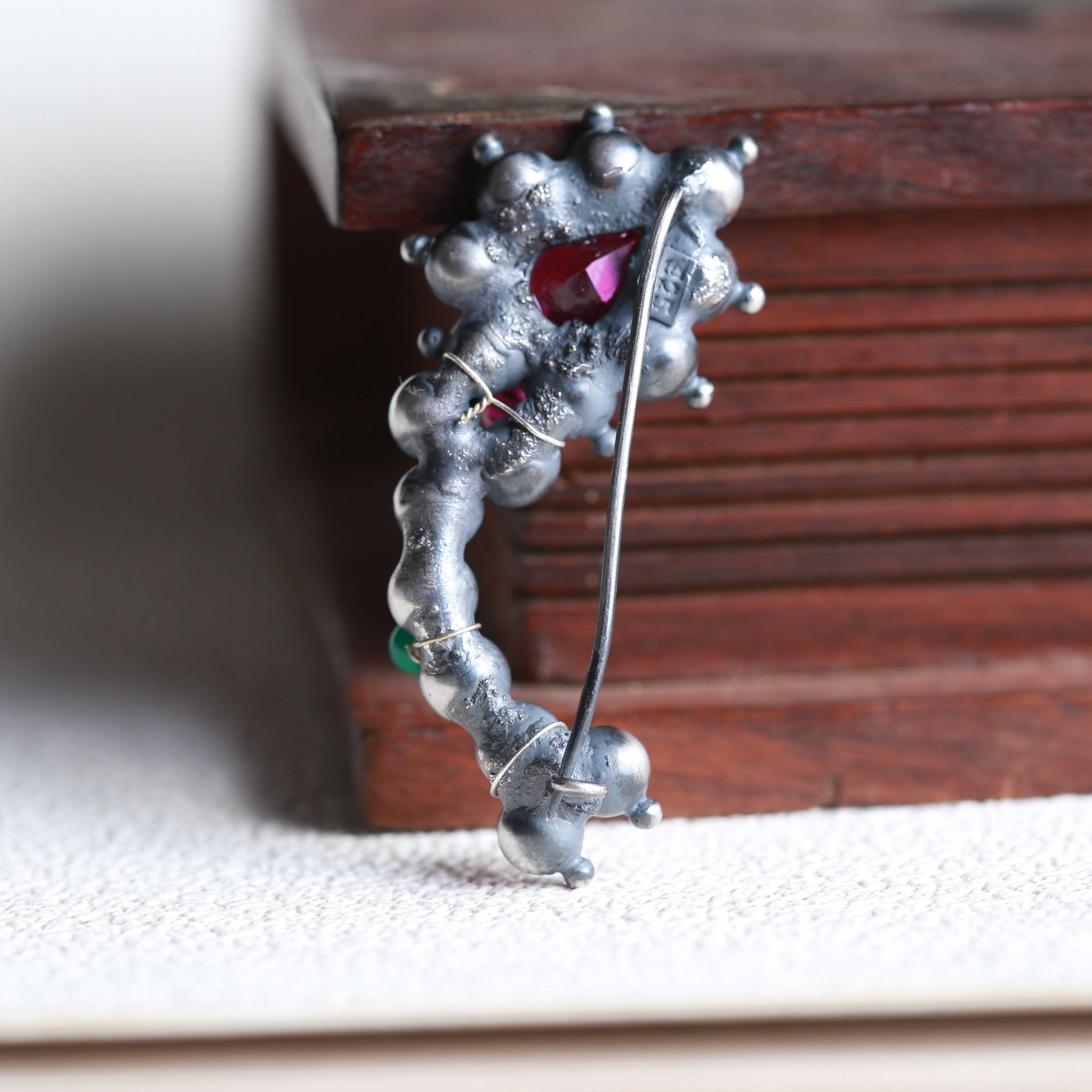 a close up of a metal object on a table