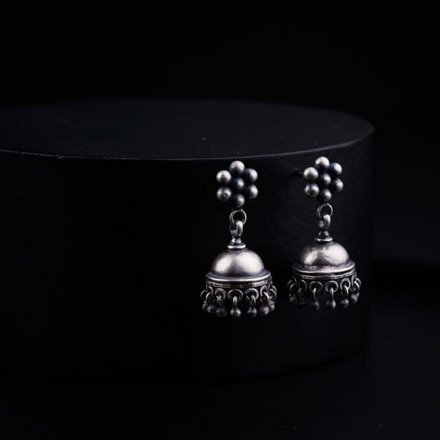 Silver Single Kudi Jhumki - Size Small