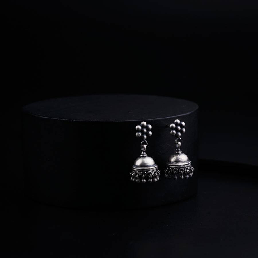 Silver Single Kudi Jhumki - Size Small