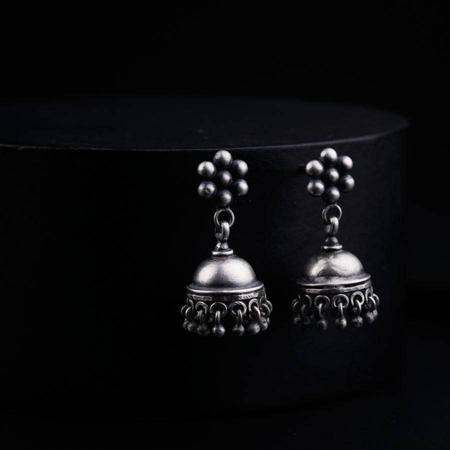 Silver Single Kudi Jhumki - Size Small
