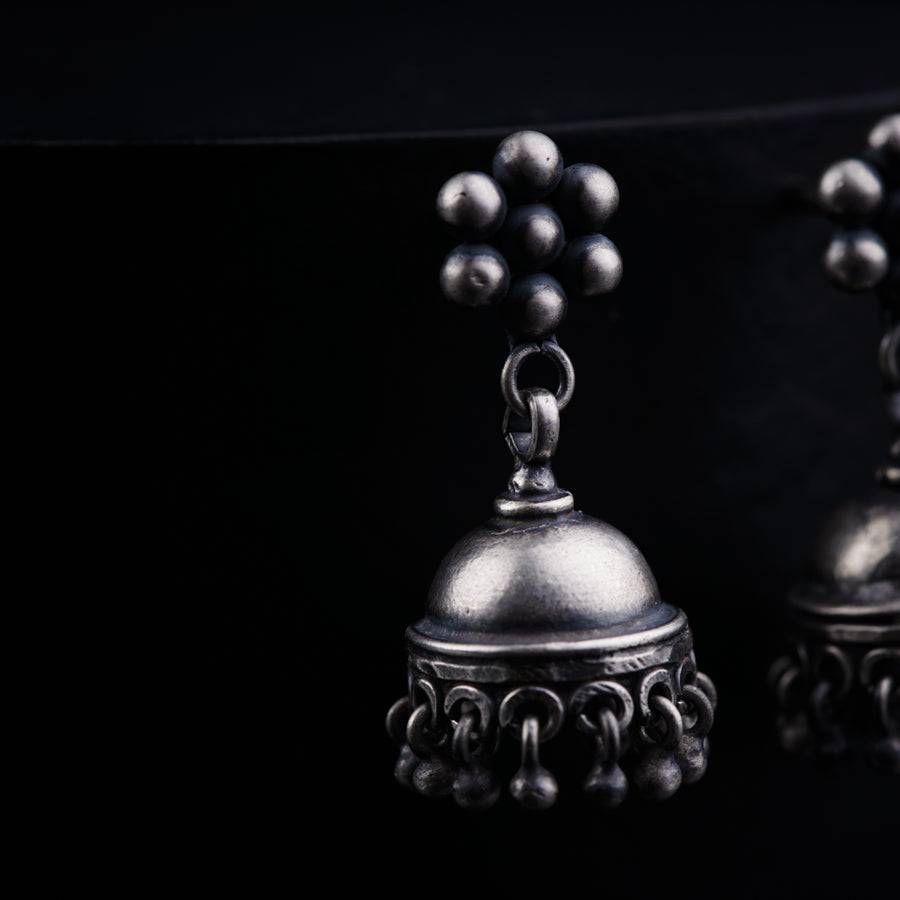 Silver Single Kudi Jhumki - Size Small