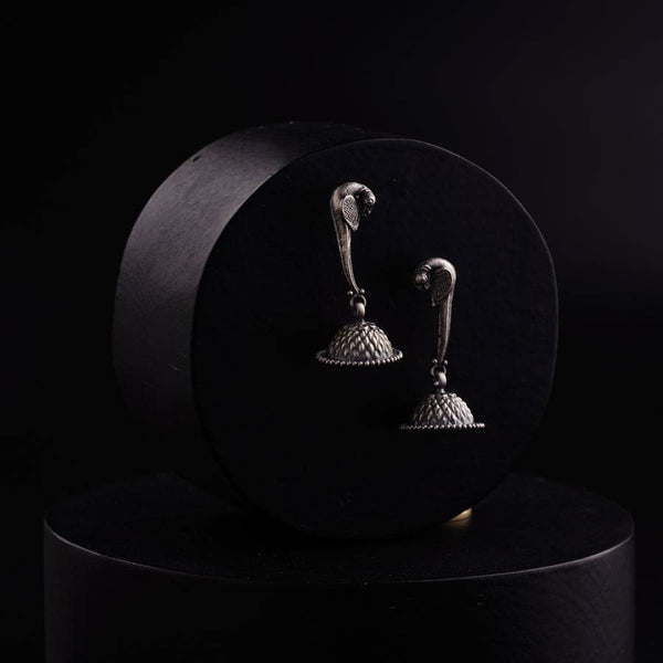 Silver Parrot Jhumki