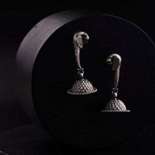Silver Parrot Jhumki