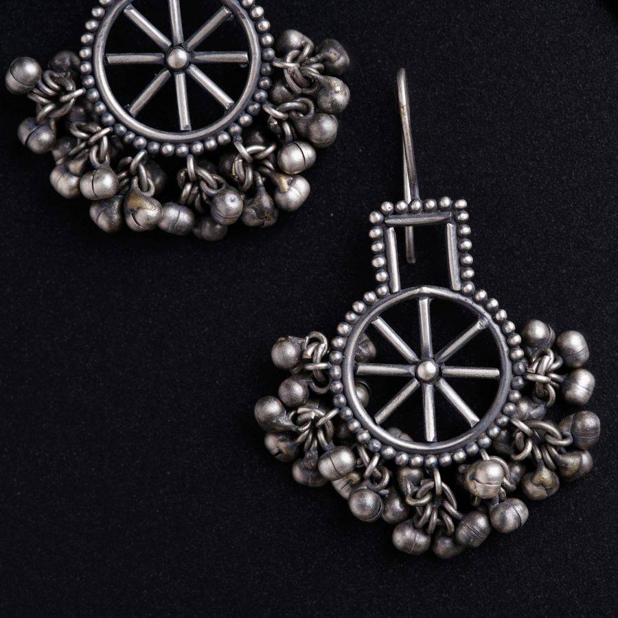 Chakra Filigree Ghungroo Earrings: Hook Style