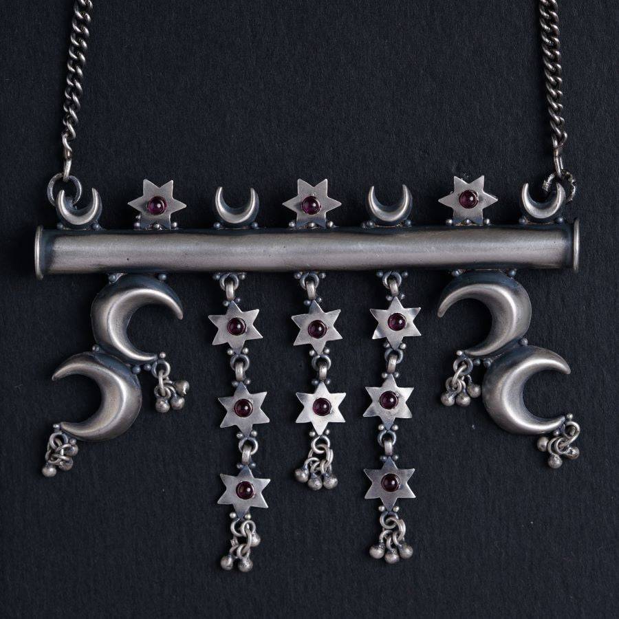 Moonlit sky ( Long chain pendant )