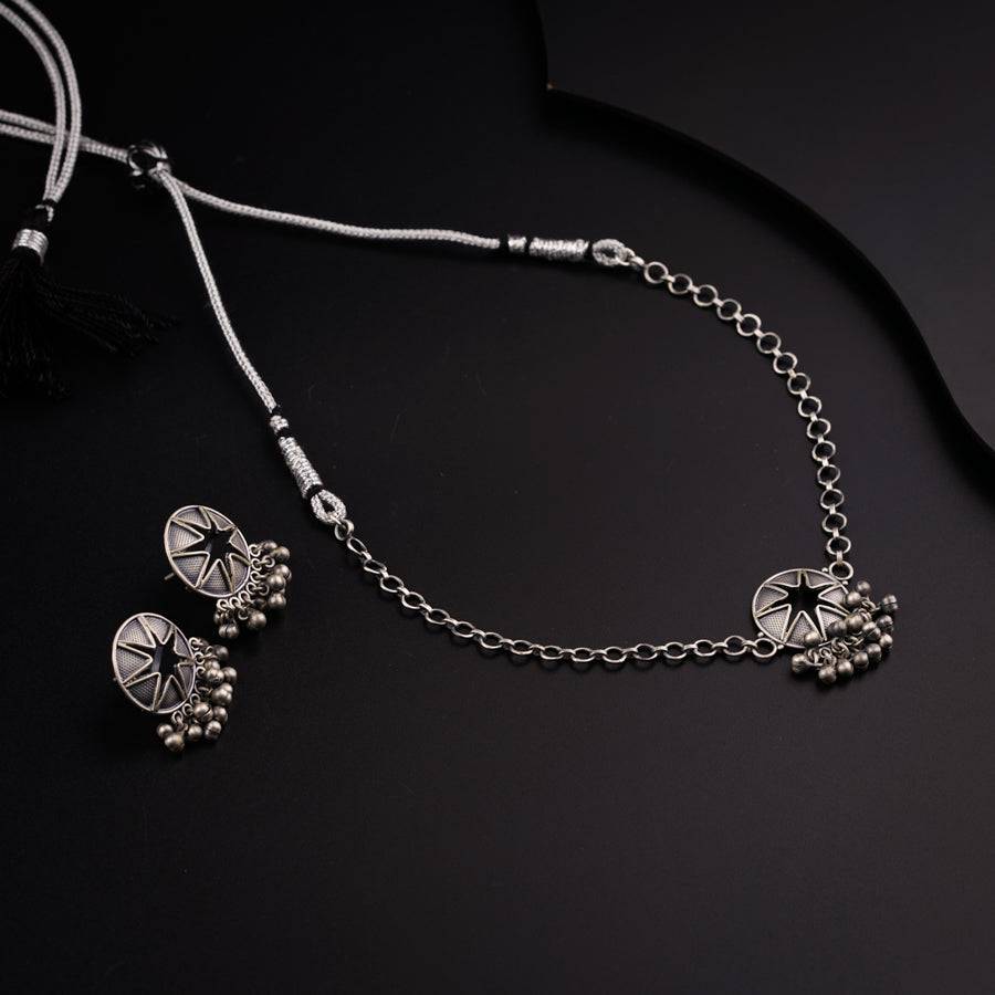 Silver Handmade Choker Set : Ghungroo