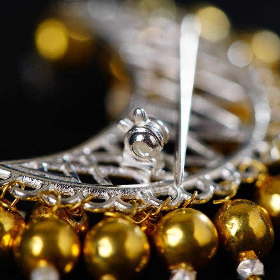 The Chaand Filigree Brooch | 92.5 Silver | 22K Gold Plated