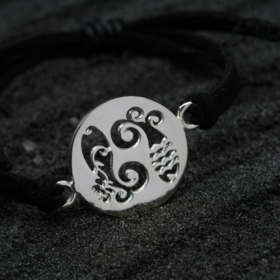 Pisces / मीन Silver Bracelet for Men