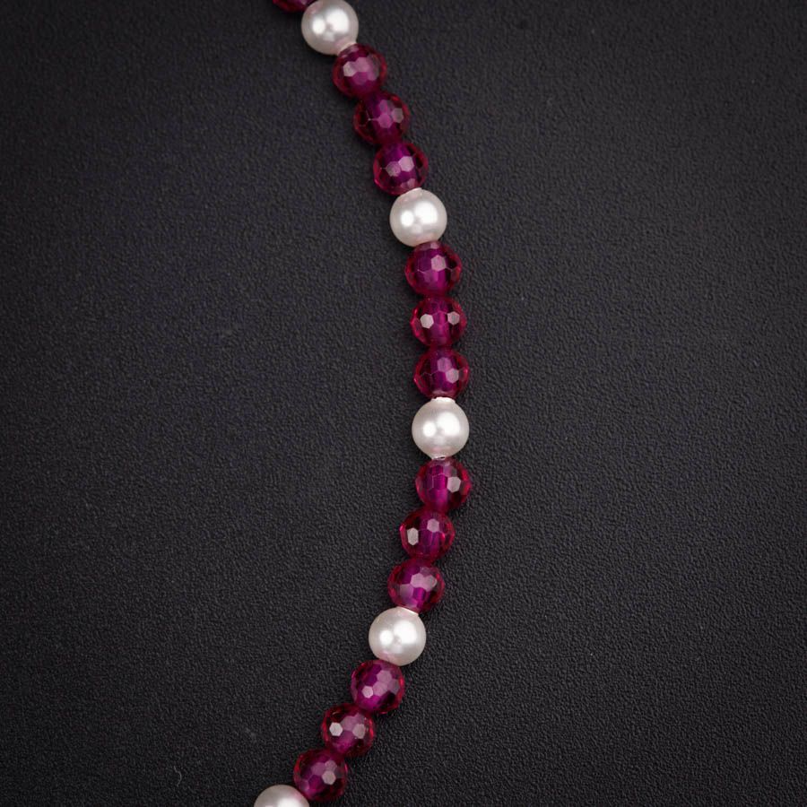 Pearl & Ruby Stones Anklet