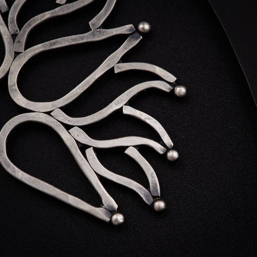 Saroj ( Lotus ) Hammered Earring