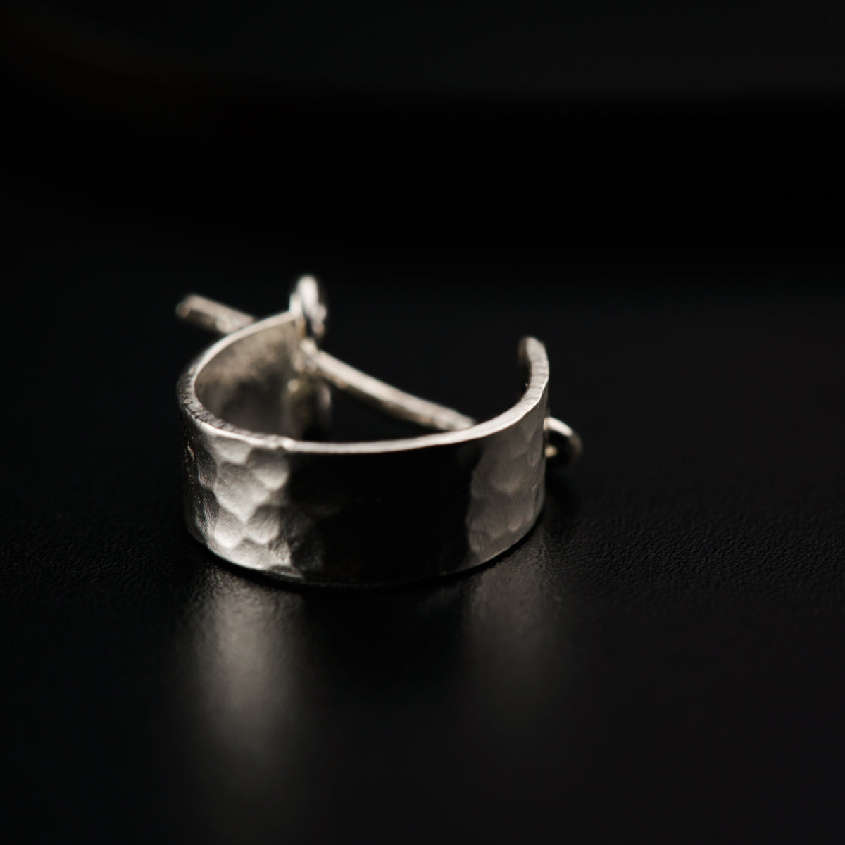 a close up of a metal object on a table