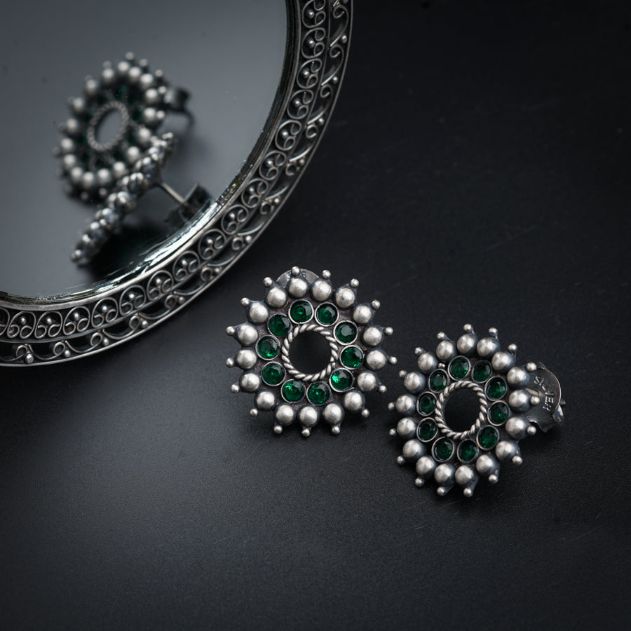 Chakra - Karwar Studs (Green)