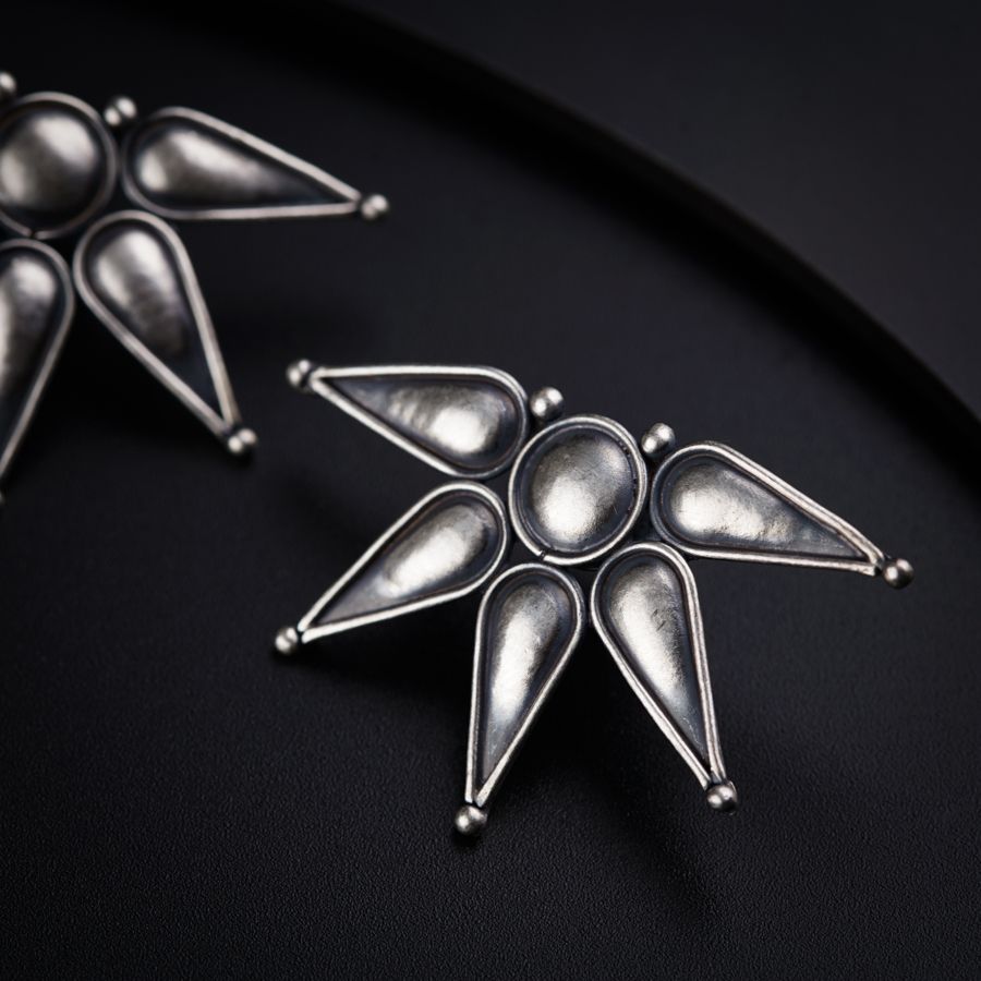 Half flower Earrings