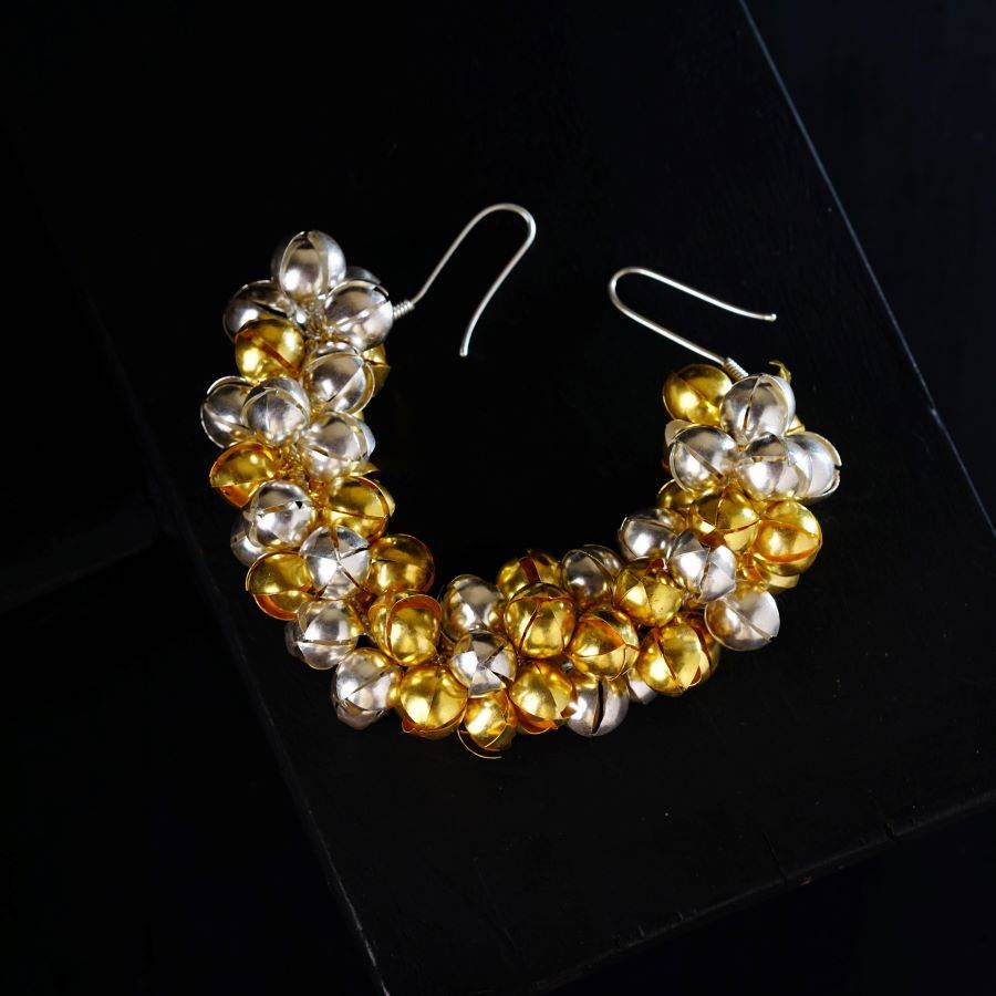 a close up of a pair of earrings