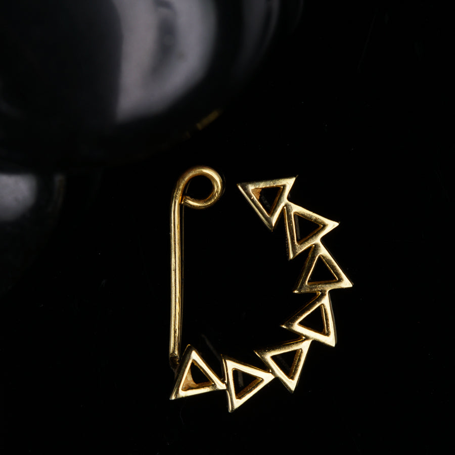 Triangle Line Nath Gold Plated (Left, Clip on)