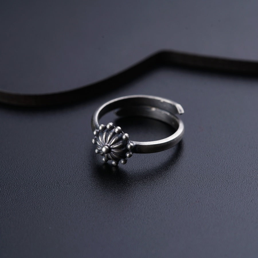 a close up of a ring on a table