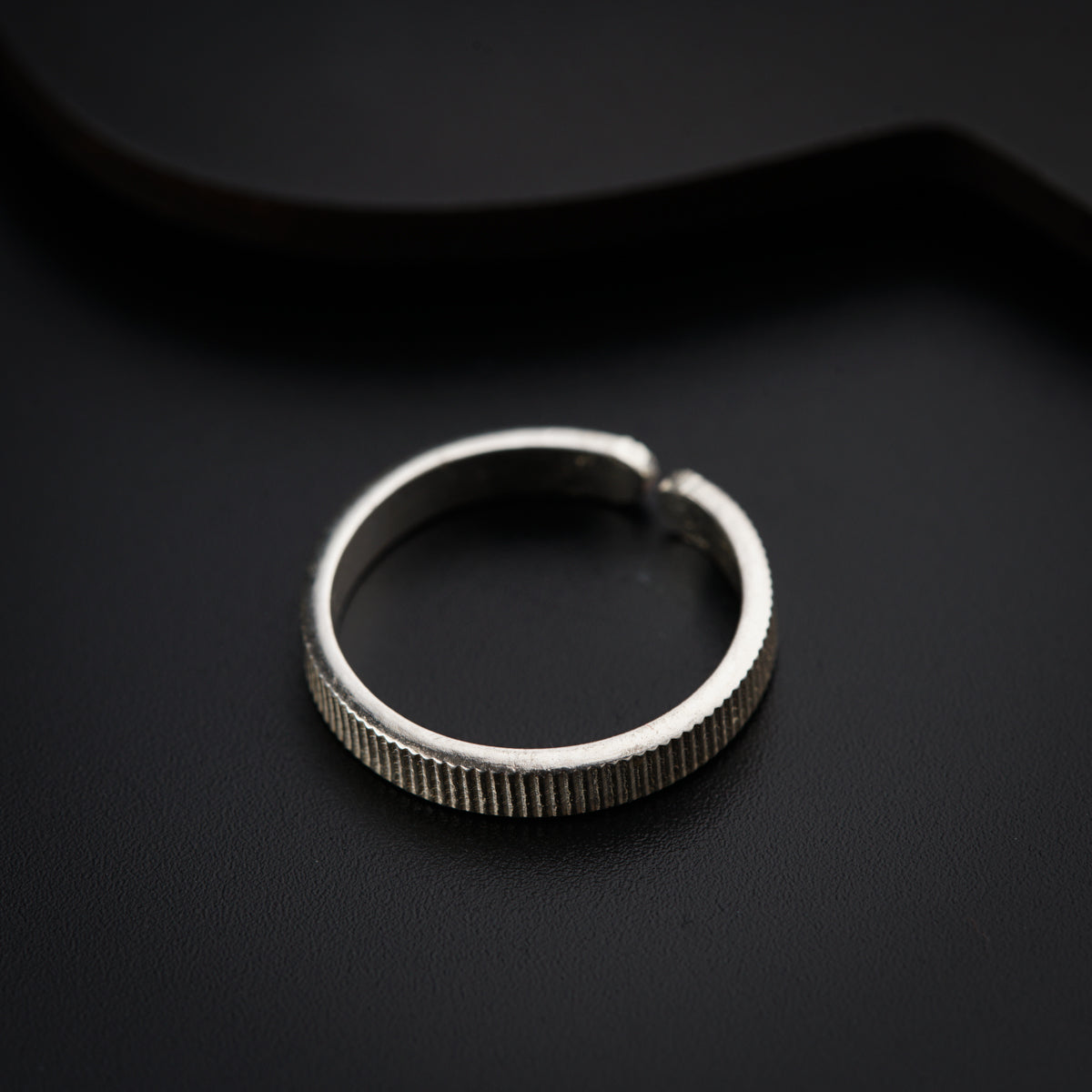 Textured ( Lines ) Couple Ring / Bands in Silver