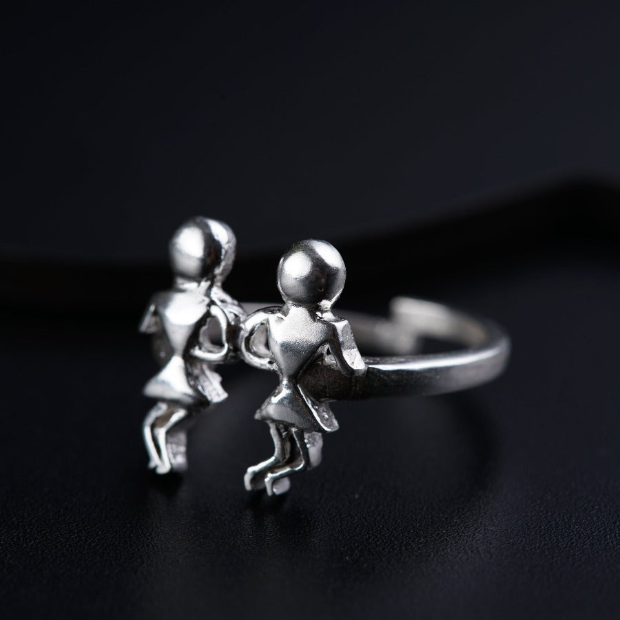 Silver Ring - Warli Art