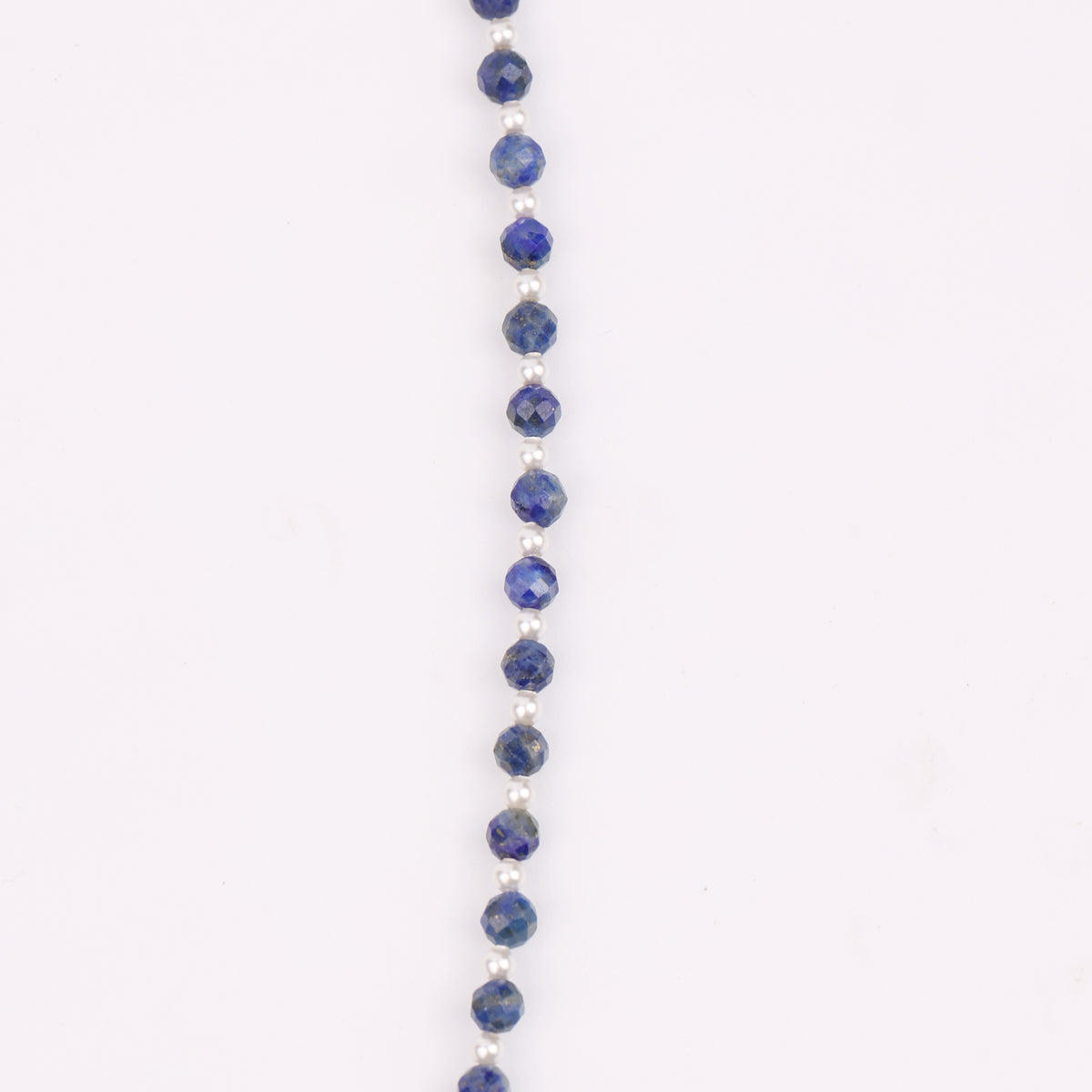Front Clasp Necklace with Lapis Lazuli & Baroque Pearl (Project Handmade)