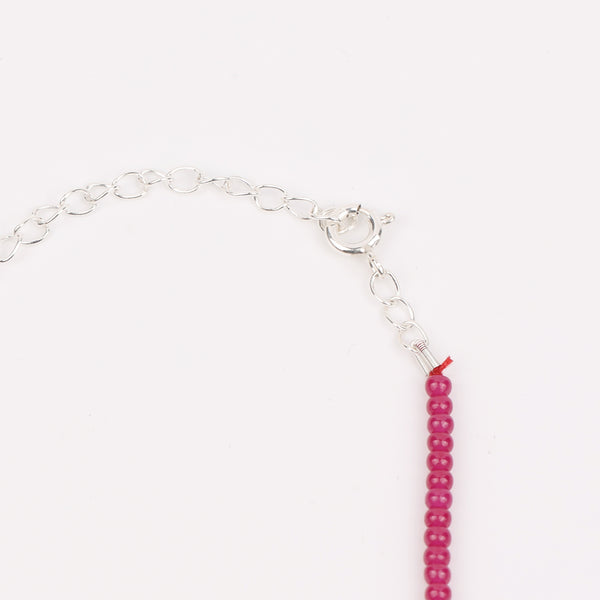 Heart Y Necklace with Rubies (Project Handmade)