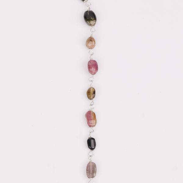 Front Clasp Necklace with Tourmaline (Project Handmade)