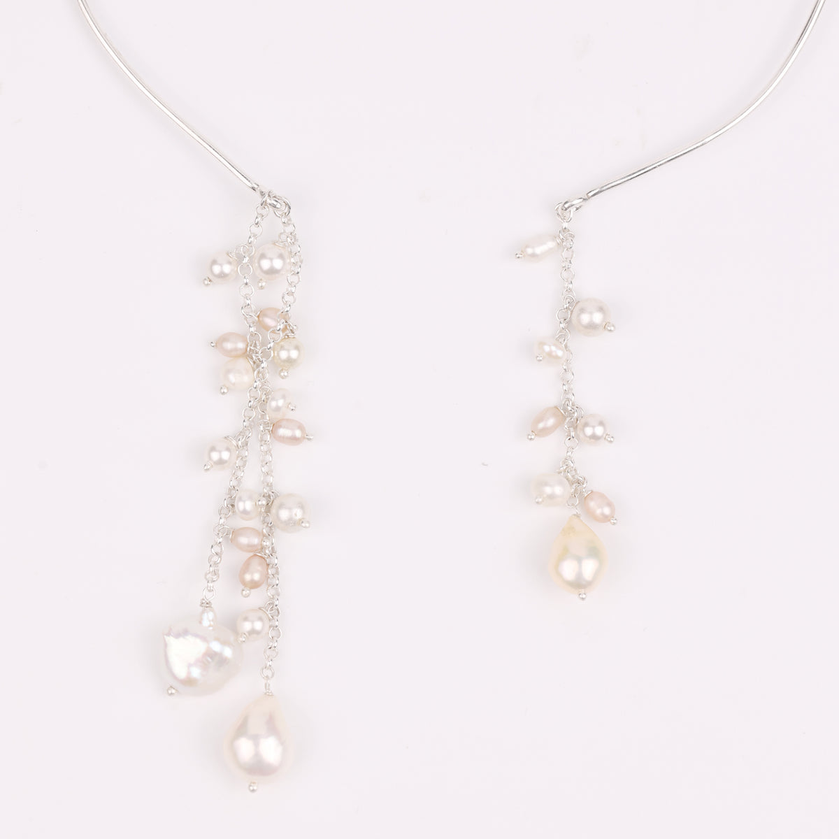 Pearl Cluster Hasli Necklace (Project Handmade)