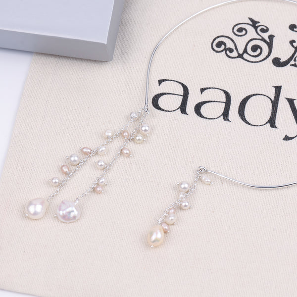 Pearl Cluster Hasli Necklace (Project Handmade)