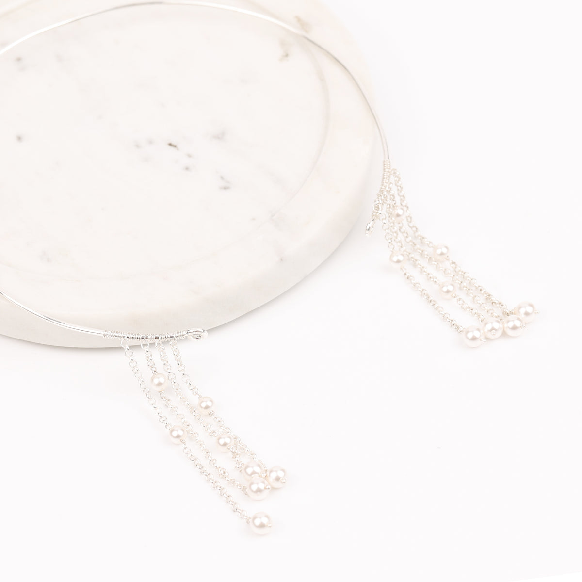 Dangling Pearl Hasli Necklace (Project Handmade)
