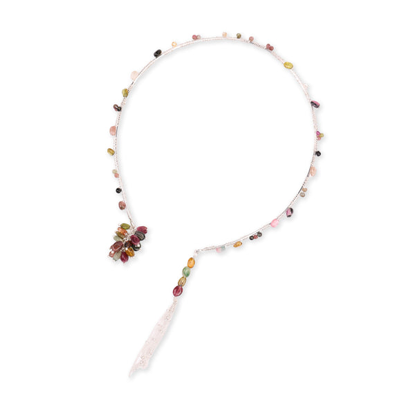 Tourmaline Cluster & Chain Hasli Necklace (Project Handmade)