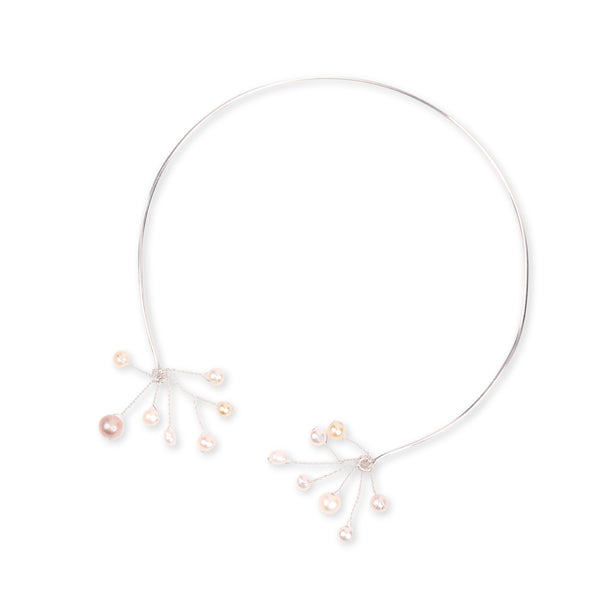 Freshwater Pearl Twisted Hasli Necklace (Project Handmade)
