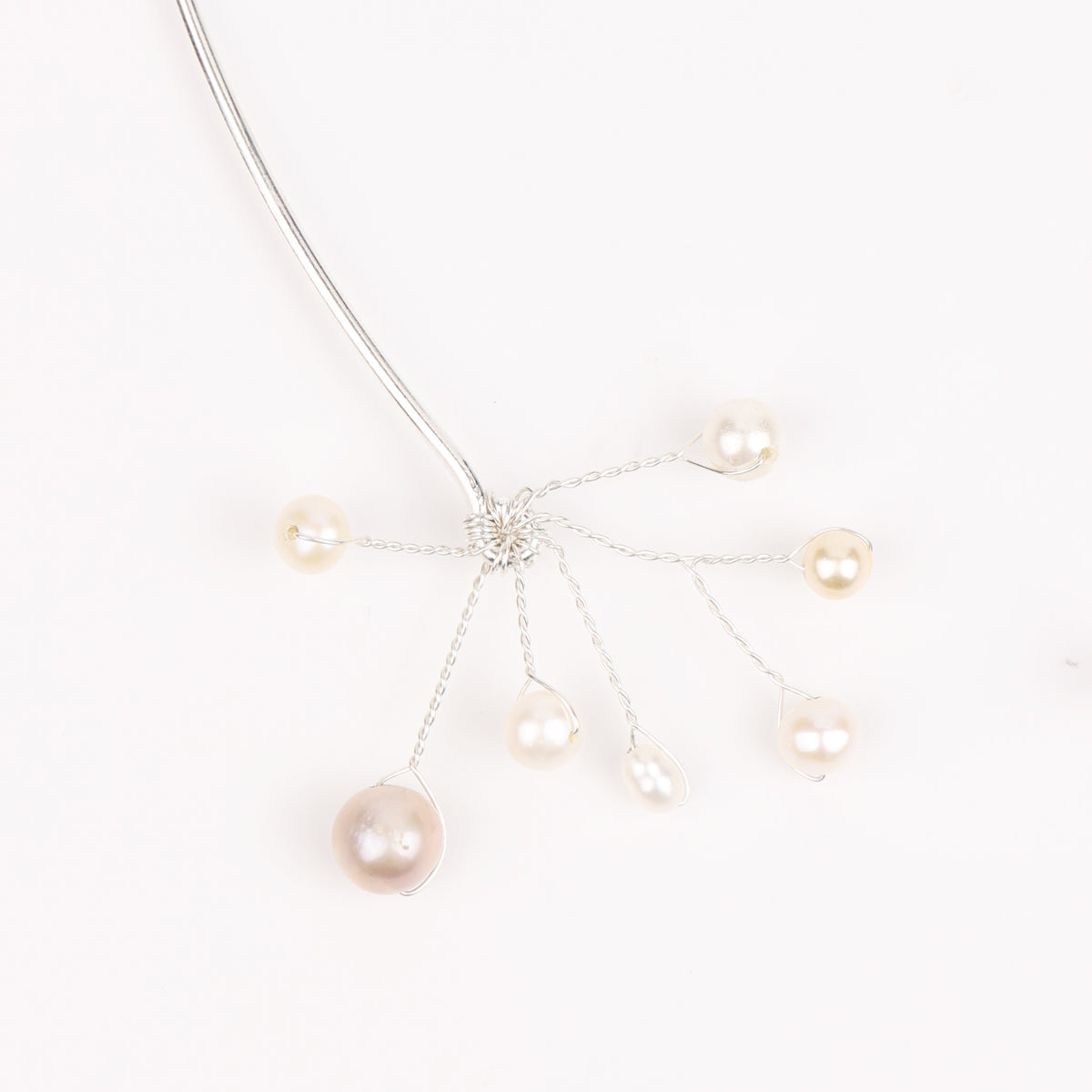 Freshwater Pearl Twisted Hasli Necklace (Project Handmade)