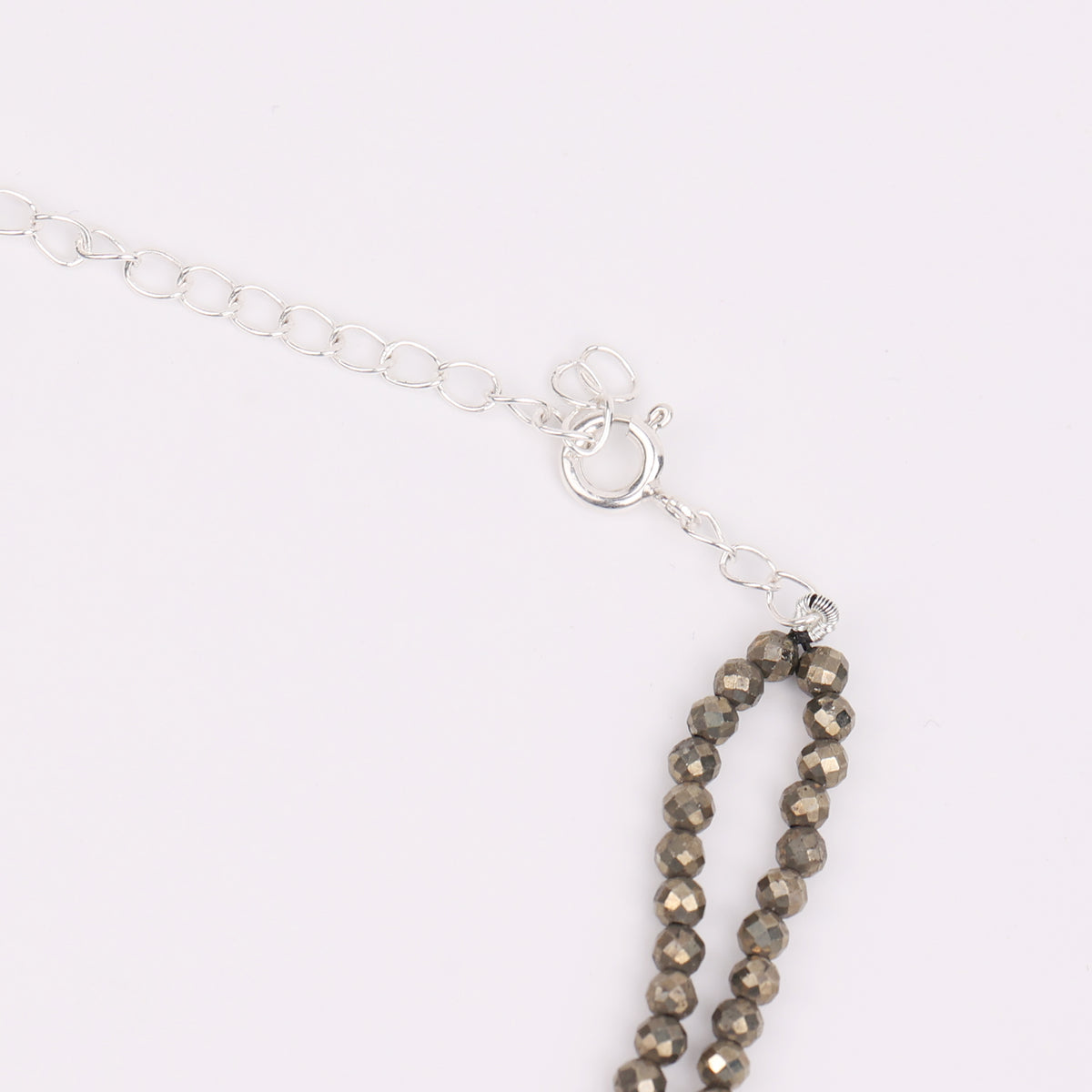Slider Necklace with Pyrite & Pearls (Project Handmade)
